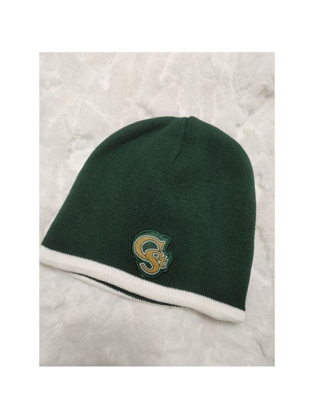 Men's Colorado State Beanie Hat One Size Green Gold White Reversible